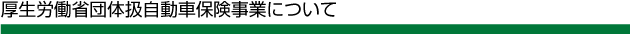 厚生労働省団体扱自動車保険事業について